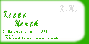 kitti merth business card